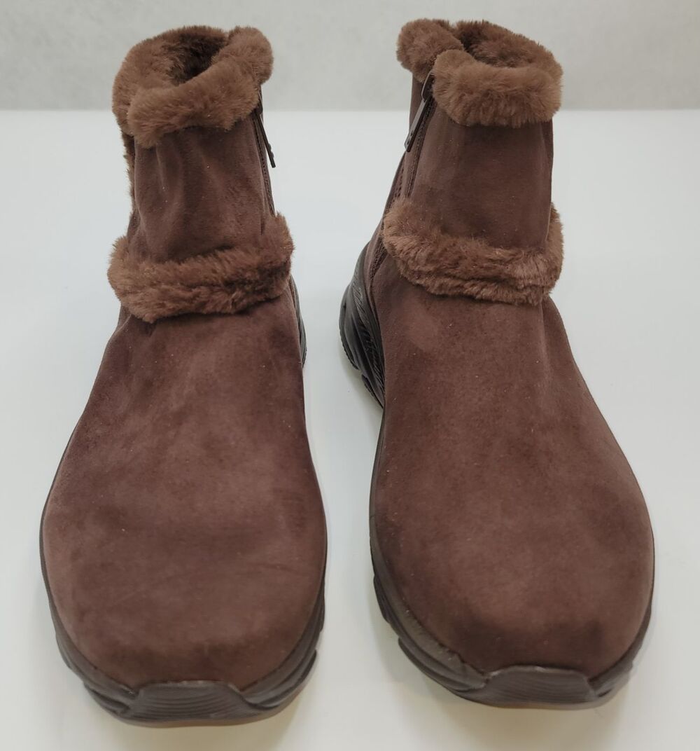 Ryka Devotion Women's Walnut Brown Water Repellent Faux Fur Trim Booties Size 9W